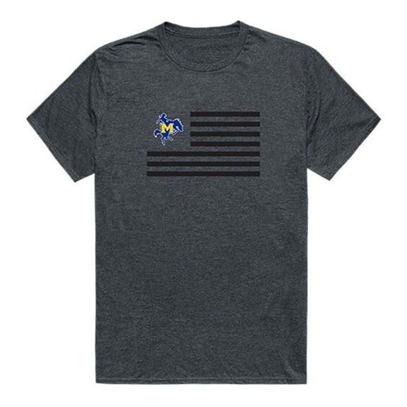 W Republic 531-338-HCH-02 McNeese State University Flag T-Shirt, Heather Charcoal 2 - Medium