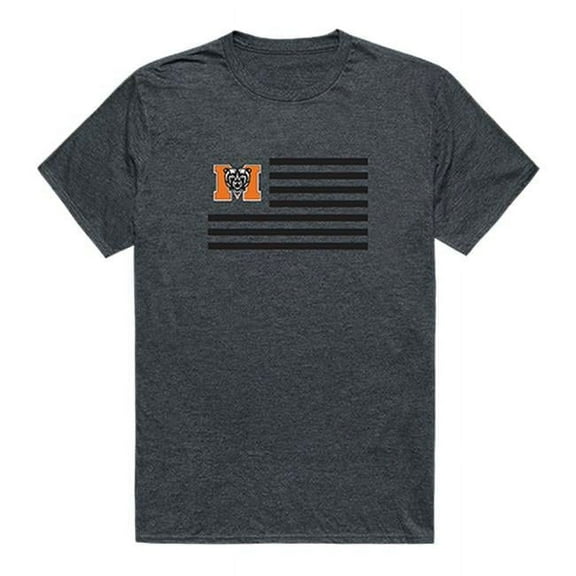 W Republic 531-340-HCH-03 Mercer University Flag T-Shirt, Heather Charcoal 2 - Large