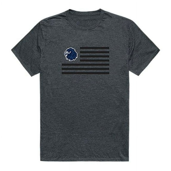 W Republic 531-345-HCH-03 Monmouth University Flag T-Shirt, Heather Charcoal 2 - Large