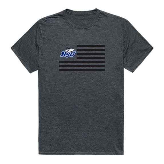W Republic 531-358-HCH-04 Nova Southeastern University Flag T-Shirt, Heather Charcoal 2 - Extra Large