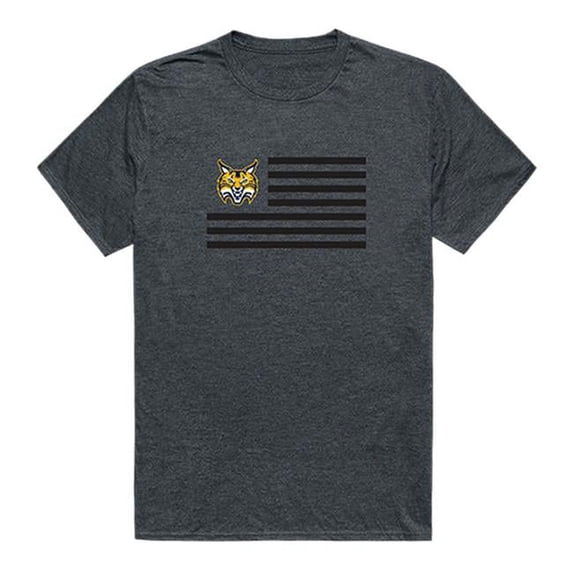 W Republic 531-365-HCH-01 Quinnipiac University Flag T-Shirt, Heather Charcoal 2 - Small