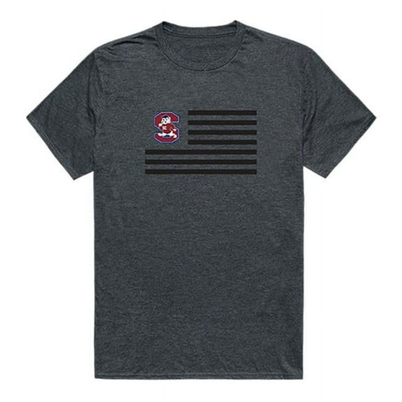 W Republic 531-384-HCH-02 South Carolina State University Flag T-Shirt, Heather Charcoal 2 - Medium