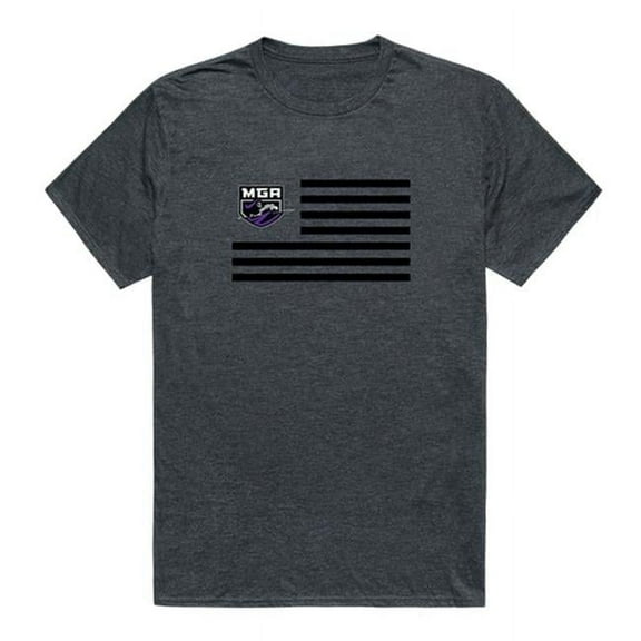 W Republic 531-420-HCH-04 Middle Georgia State University Flag T-Shirt, Heather Charcoal 2 - Extra Large