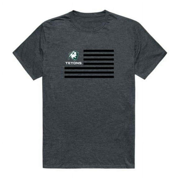 W Republic 531-684-HCH-04 Williston State College Tetons Flag T-Shirt, Heather Charcoal - Extra Large