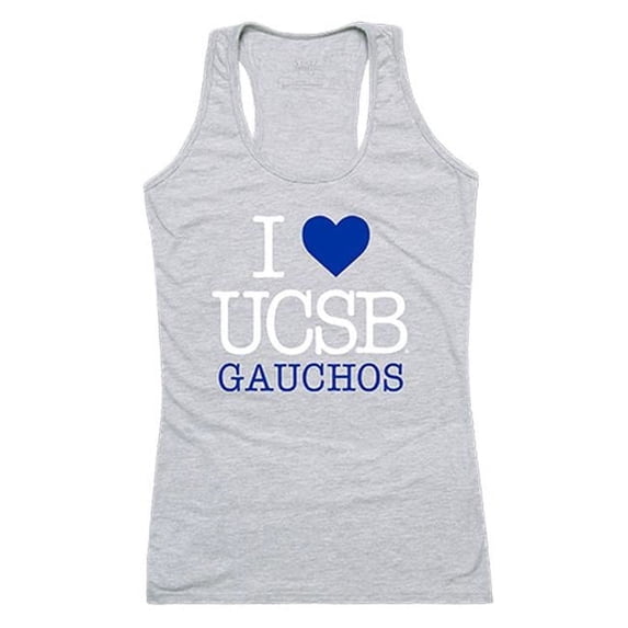W Republic 532-112-HGY-02 University of California, Santa Barbara Women Love Tank Top, Heather Grey - Medium