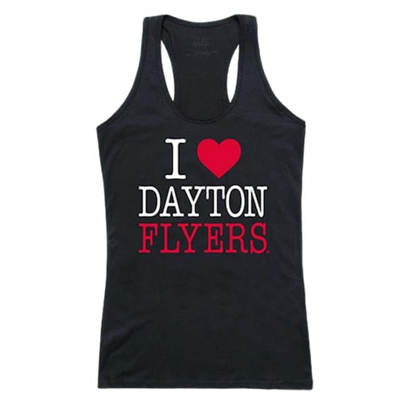 W Republic 532-119-BLK-03 University of Dayton Women Love Tank Top, Black & White - Large