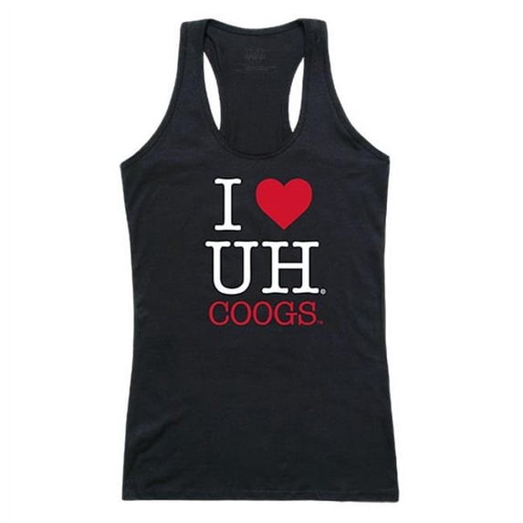 W Republic 532-123-BLK-02 University of Houston Love Tank for Women, Black & White - Medium