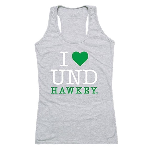 W Republic 532-141-HGY-04 University of North Dakota Love Tank for Women, Heather Grey - Extra Large