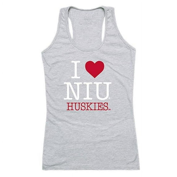 W Republic 532-142-HGY-01 Northern Illinois University Love Tank for Women, Heather Grey - Small