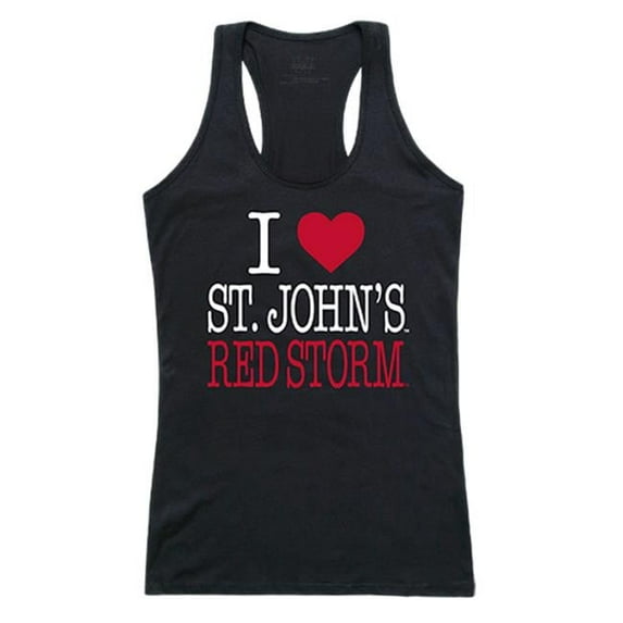 W Republic 532-152-BLK-01 St Johns University Love Tank for Women, Black & White - Small