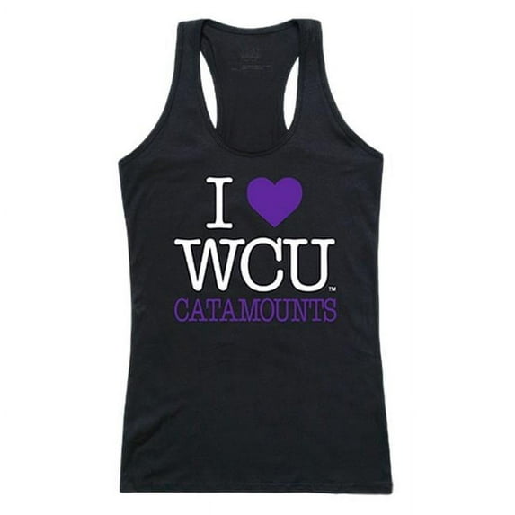 W Republic 532-156-BLK-01 Western Carolina University Love Tank for Women, Black & White - Small