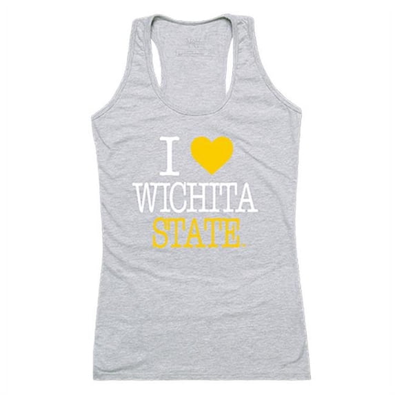 W Republic 532-158-HGY-03 Wichita State University Love Tank for Women, Heather Grey - Large