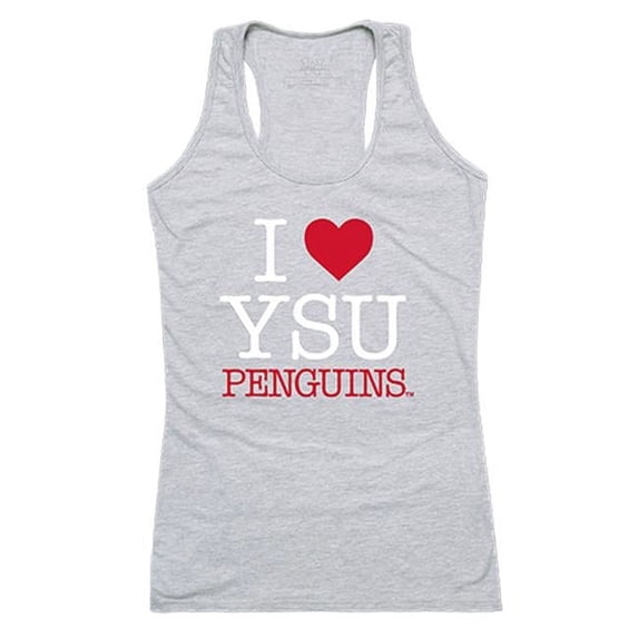 W Republic 532-159-HGY-05 Youngstown State University Love Tank for Women, Heather Grey - 2XL