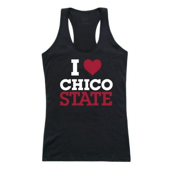 W Republic 532-163-BK2-04 NCAA Cal State Chico Wildcats Women Love Tank Top, Black - Extra Large