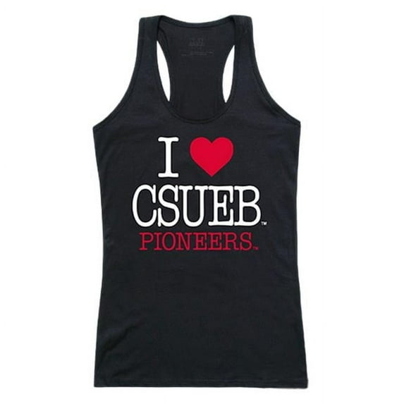 W Republic 532-205-BLK-04 California State University, East Bay Women I Love Tank Top, Black & White - Extra Large