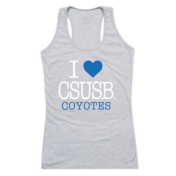 W Republic 532-207-HGY-04 California State University, San Bernardino Women Love Tank Top, Heather Grey - Extra Large