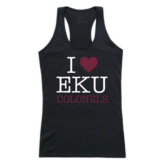 W Republic 532-217-BLK-05 Eastern Kentucky University Women Love Tank Top, Black & White - 2XL