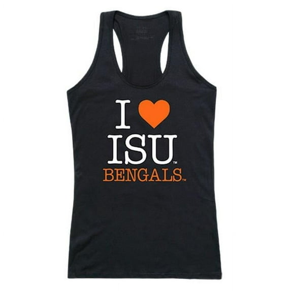 W Republic 532-222-BLK-03 Idaho State University Women Love Tank Top, Black & White - Large
