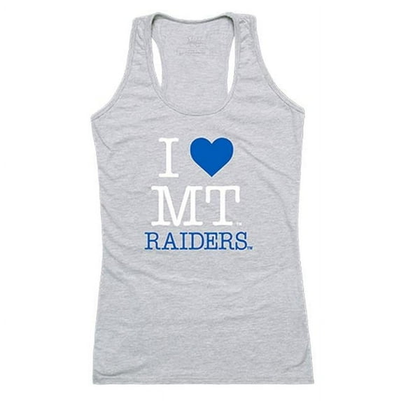 W Republic 532-223-HGY-01 Middle Tennessee State University Women Love Tank Top, Heather Grey - Small
