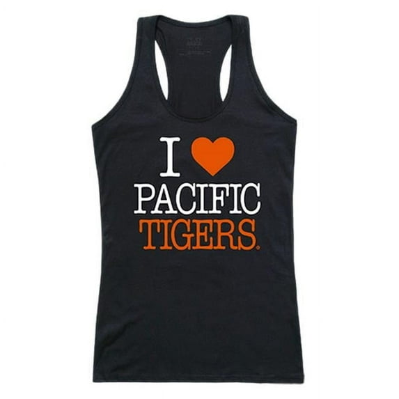 W Republic 532-248-BLK-02 Pacific University Women Love Tank Top, Black & White - Medium