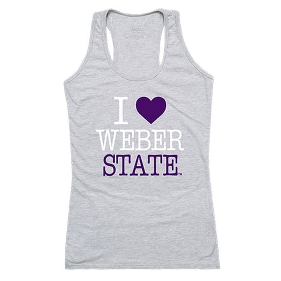 W Republic 532-251-HGY-02 Weber State University Women Love Tank Top, Heather Grey - Medium