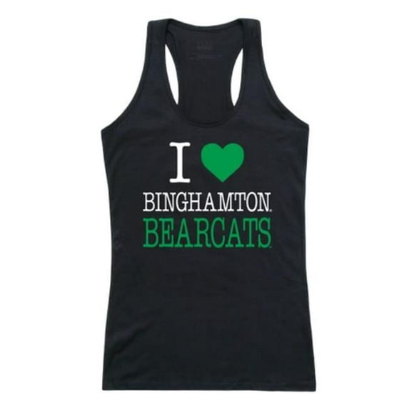 W Republic 532-267-BLK-02 Binghamton University Women Love Tank Top, Black & White - Medium
