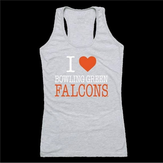 W Republic 532-269-HG2-05 Bowling Green State University Falcons Women I Love Tank Top, Heather Grey - 2XL