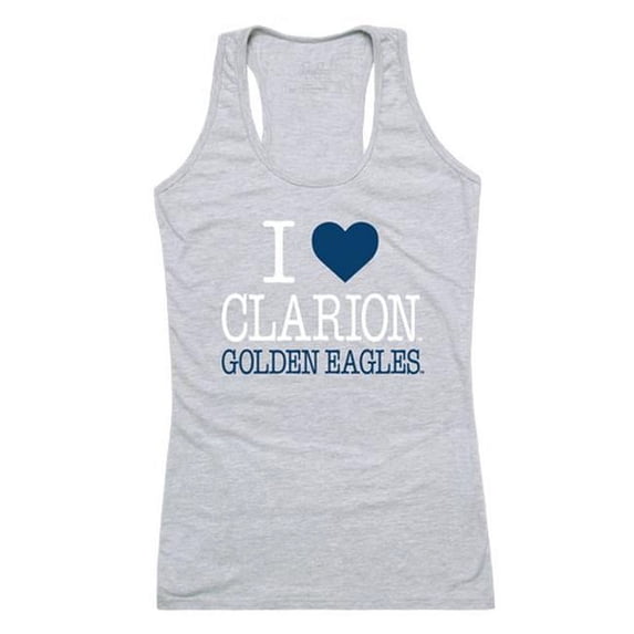 W Republic 532-280-HGY-03 Clarion University of Pennsylvania Women Love Tank Top, Heather Grey - Large