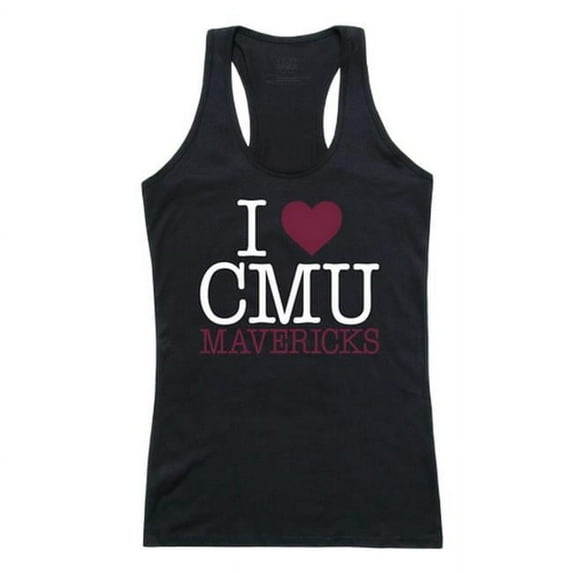 W Republic 532-284-BLK-02 Colorado Mesa University Women Love Tank Top, Black & White - Medium
