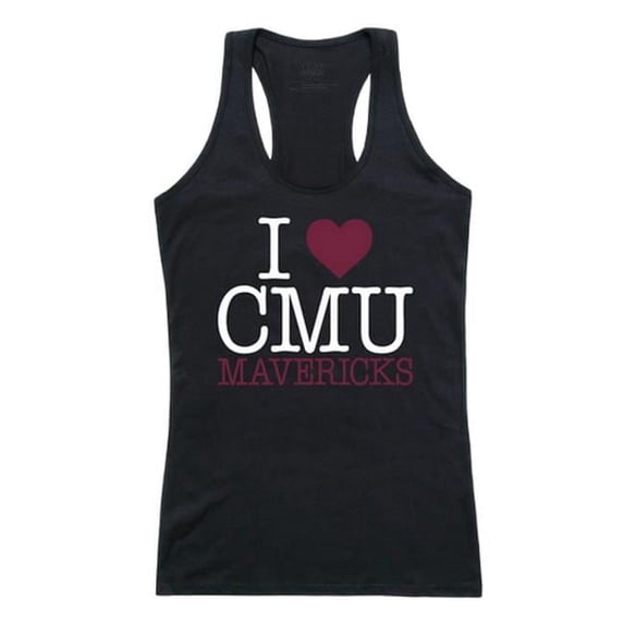 W Republic 532-284-BLK-05 Colorado Mesa University Women Love Tank Top, Black & White - 2XL