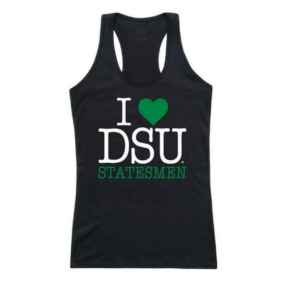W Republic 532-289-BLK-03 Delta State University Women Love Tank Top, Black & White - Large