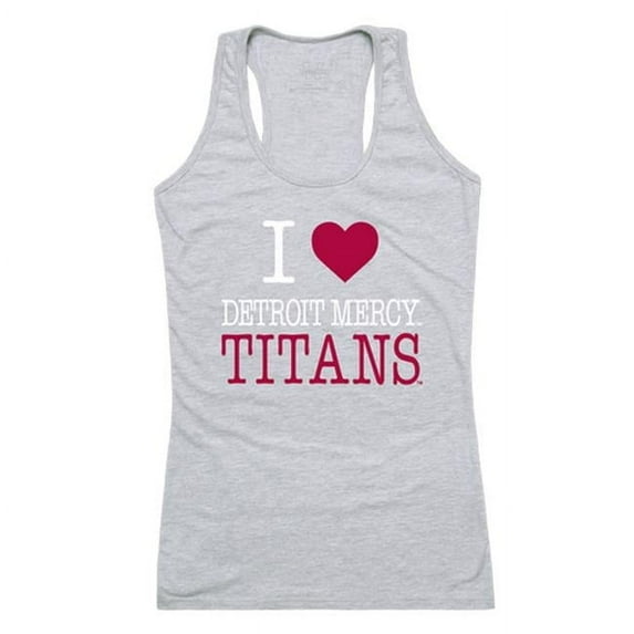 W Republic 532-290-HGY-04 University of Detroit Mercy Women Love Tank Top, Heather Grey - Extra Large