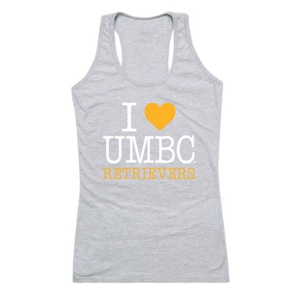 W Republic 532-336-HGY-01 University of Maryland, Baltimore Women Love Tank Top, Heather Grey - Small