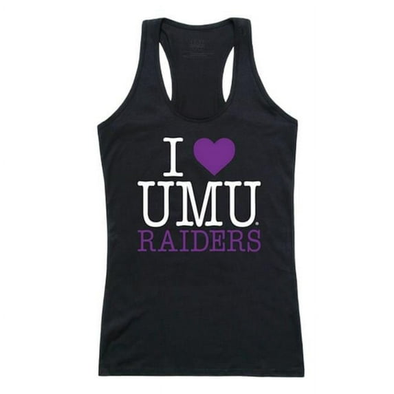 W Republic 532-348-BLK-04 University of Mount Union Women Love Tank Top, Black & White - Extra Large