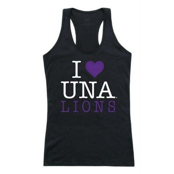 W Republic 532-351-BLK-01 University of North Alabama Women Love Tank Top, Black & White - Small