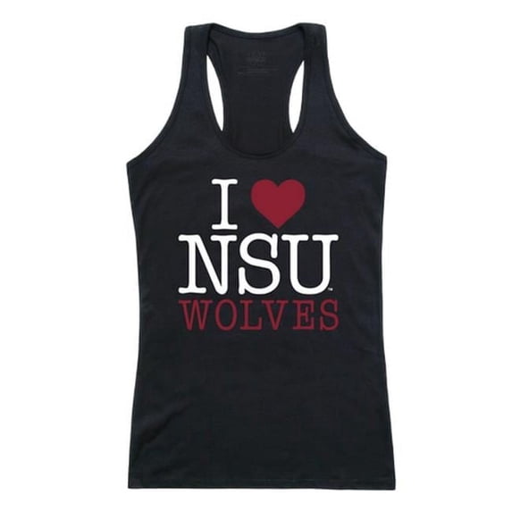 W Republic 532-355-BLK-02 Northern State University Women Love Tank Top, Black & White - Medium