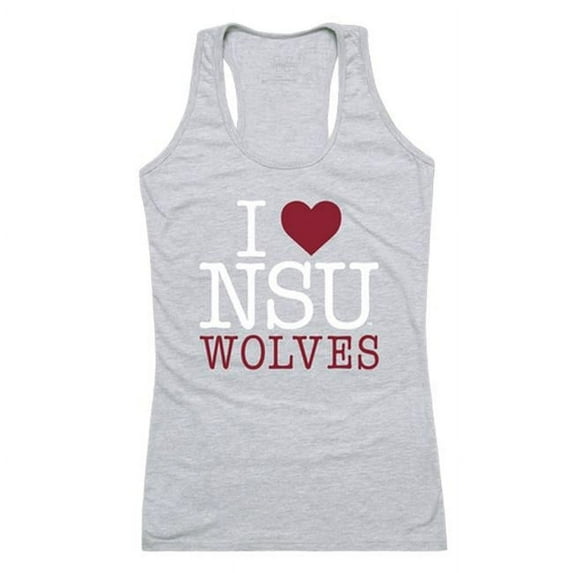 W Republic 532-355-HGY-01 Northern State University Women Love Tank Top, Heather Grey - Small