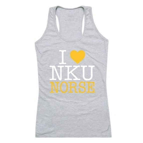 W Republic 532-356-HGY-02 Northern Kentucky University Women Love Tank Top, Heather Grey - Medium