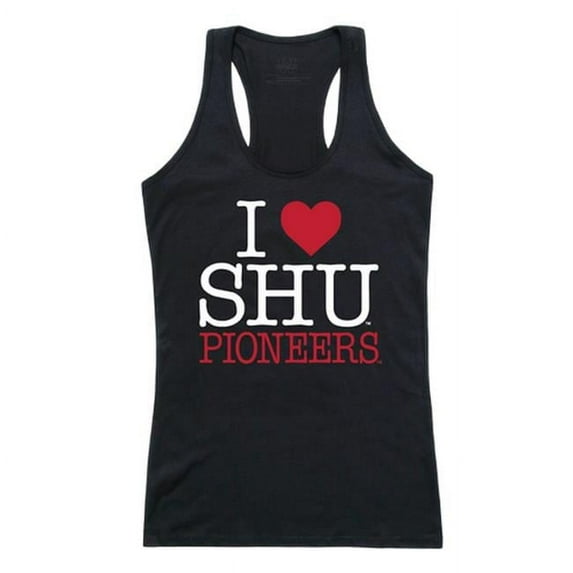W Republic 532-372-BLK-03 Sacred Heart University Love Tank for Women, Black & White - Large
