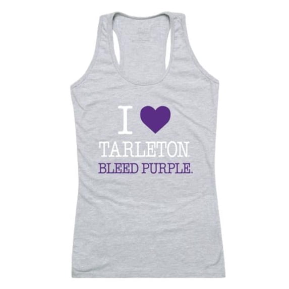 W Republic 532-389-HG2-01 Tarleton State University Texans Women I Love Tank Top, Heather Grey - Small