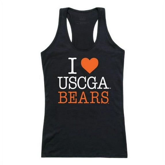 W Republic 532-394-BLK-02 United States Coast Guard Academy Love Tank for Women, Black & White - Medium