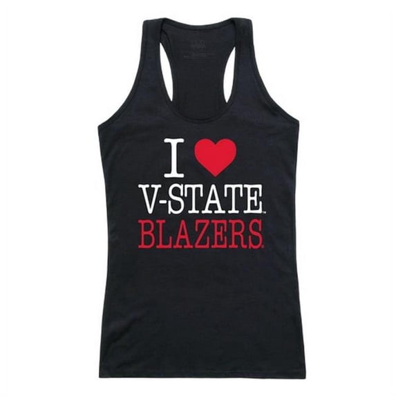 W Republic 532-398-BLK-05 Valdosta State University Love Tank for Women, Black & White - 2XL