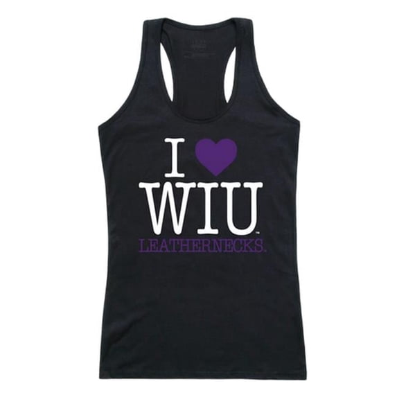 W Republic 532-405-BLK-04 Western Illinois University Love Tank for Women, Black & White - Extra Large
