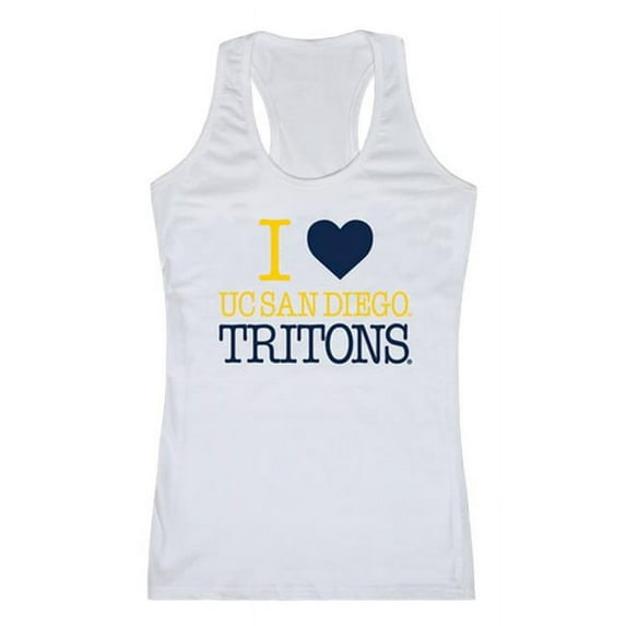 W Republic 532-445-WHT-05 University of California San Diego Women Love Tank Top, White - 2XL
