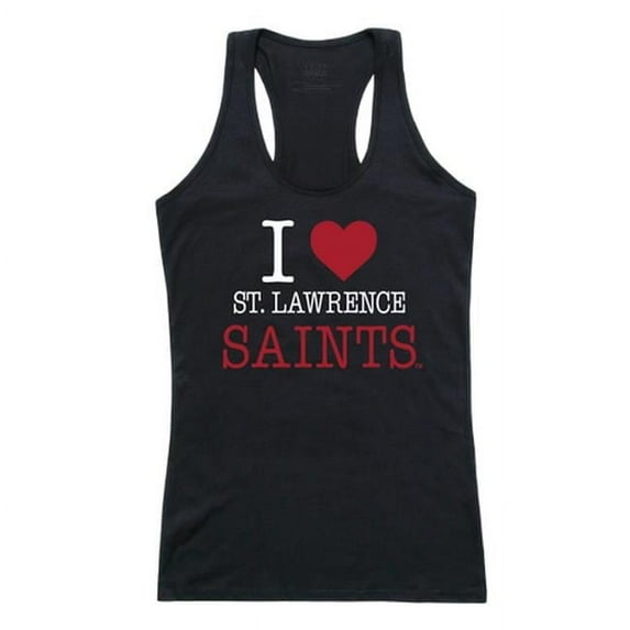 W Republic 532-460-BLK-04 NCAA St Lawrence Saints Women Love Tank Top, Black - Extra Large