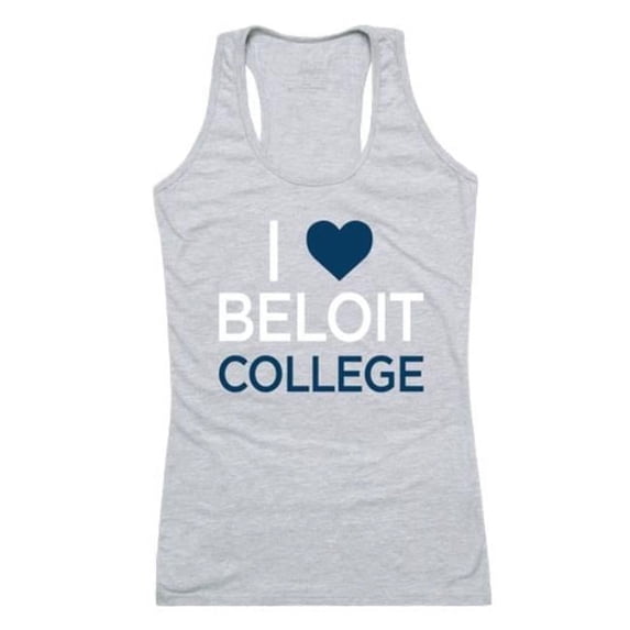 W Republic 532-482-HGY-04 Beloit College Buccaneers Women I Love Tank Top, Heather Grey - Extra Large