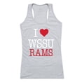 thumbnail image 1 of W Republic 532-607-HGY-04 Winston-Salem State University Rams Women I Love Tank Top, Heather Grey - Extra Large, 1 of 1