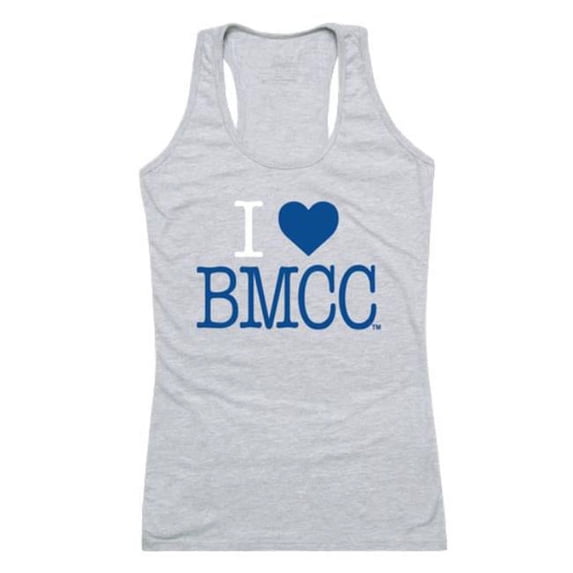 W Republic 532-618-HGY-04 Brihan Maharashtra College of Commerce Panthers Women I Love Tank Top, Heather Grey - Extra Large