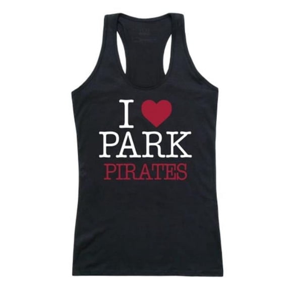 W Republic 532-690-BLK-01 Park University Pirates Women I Love Tank Top, Black - Small