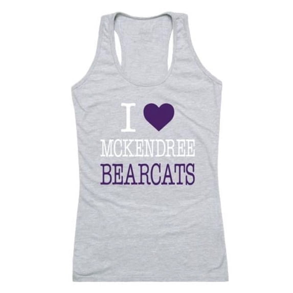 W Republic 532-721-HGY-04 McKendree University Bearcats Women I Love Tank Top, Heather Grey - Extra Large